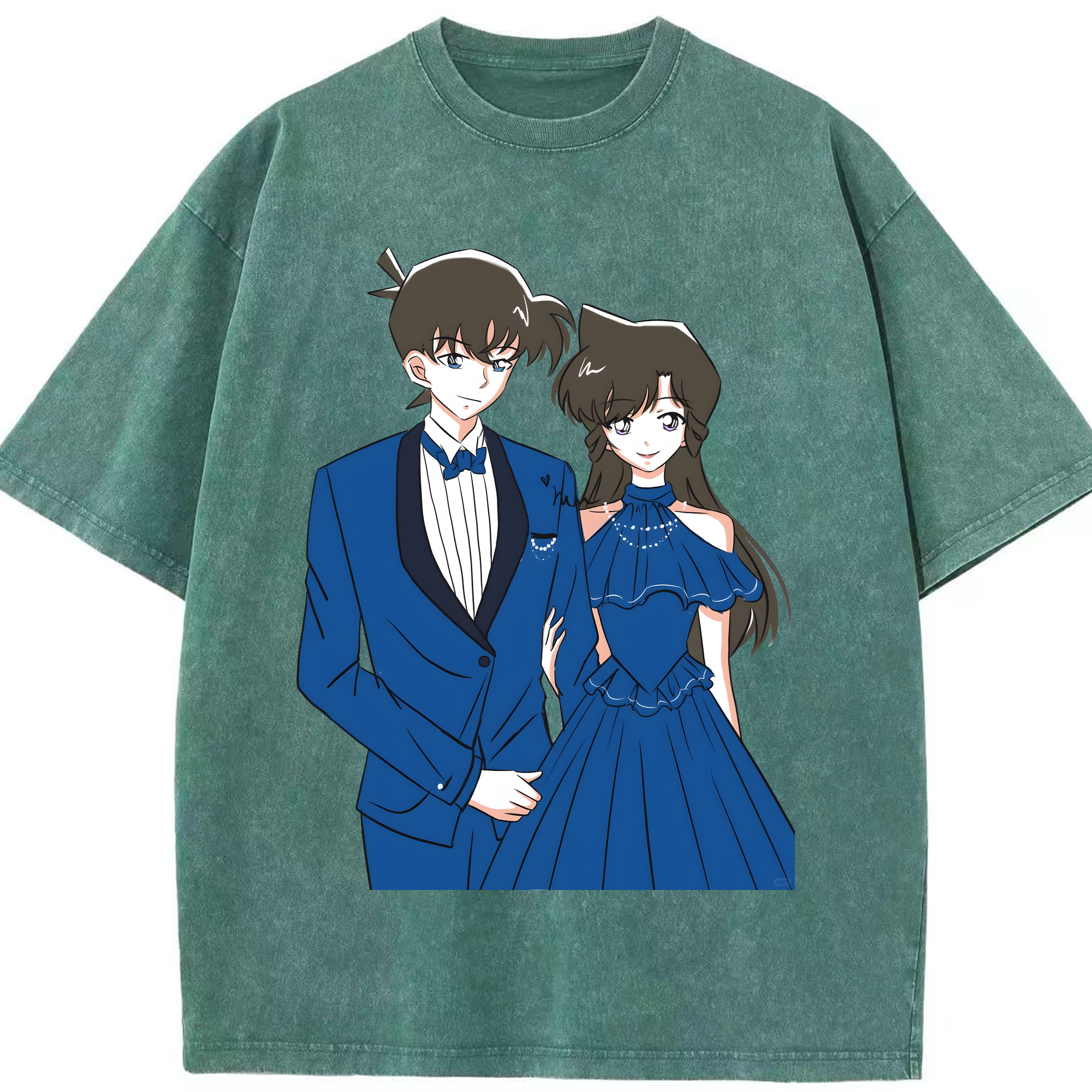（画像用） 名探偵コナン 江戸川 コナン Detective Conan Conan Edogawa 綿100% ヴィンテージ風 半袖Tシャツ（フロントプリント）